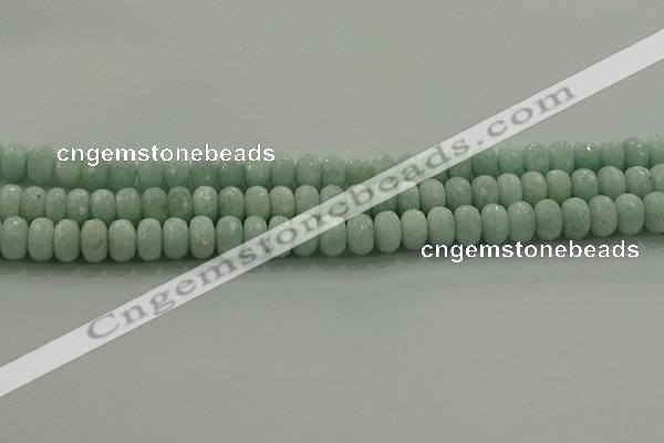 CAM1543 15.5 inches 6*10mm faceted rondelle peru amazonite beads