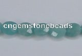 CAM158 15.5 inches 8*10mm faceted oval amazonite gemstone beads
