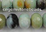 CAM175 15.5 inches 13*18mm faceted rondelle amazonite gemstone beads