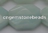 CAM370 15.5 inches 25*30mm faceted octagonal amazonite beads