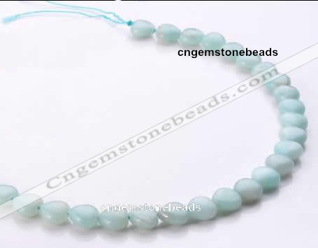 CAM53 10*10mm heart natural amazonite gemstone beads Wholesale