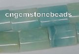 CAM606 15.5 inches 15*20mm flat tube Chinese amazonite beads