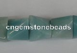 CAM613 15.5 inches 15*20mm pyramid Chinese amazonite gemstone beads