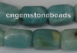 CAM614 15.5 inches 14*20mm faceted nuggets Chinese amazonite beads