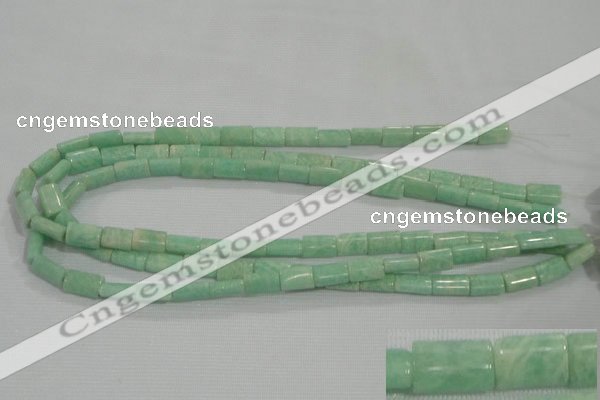 CAM854 15.5 inches 8*12mm flat tube natural Russian amazonite beads