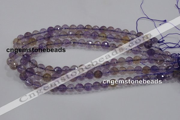 CAN08 15.5 inches 6mm faceted round natural ametrine gemstone beads