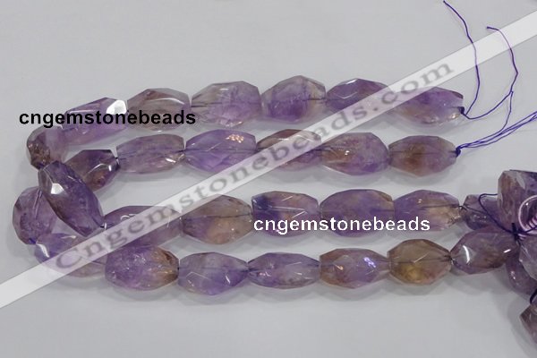 CAN30 15.5 inches 18*25mm faceted nugget natural ametrine beads