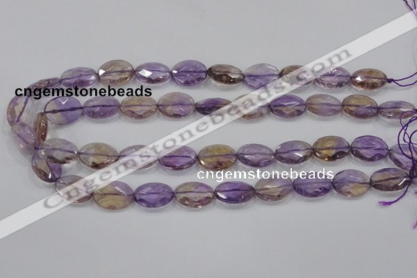 CAN32 15.5 inches 10*14mm faceted oval natural ametrine beads