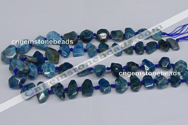CAP535 15.5 inches 10*18mm - 16*30mm faceted freeform apatite beads