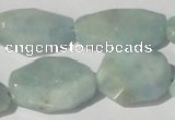CAQ212 15.5 inches 18*25mm faceted nugget natural aquamarine beads