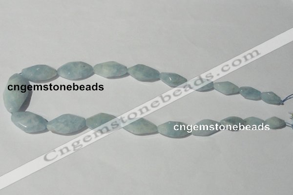 CAQ214 15.5 inches multi-size twisted natural aquamarine beads