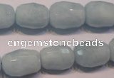 CAQ318 15.5 inches 13*18mm faceted nuggets natural aquamarine beads