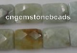 CAQ405 15.5 inches 15*20mm faceted rectangle natural aquamarine beads