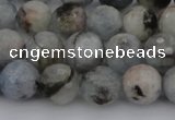CAQ421 15.5 inches 8mm faceted round natural aquamarine beads