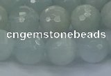 CAQ563 15.5 inches 12mm faceted round natural aquamarine beads