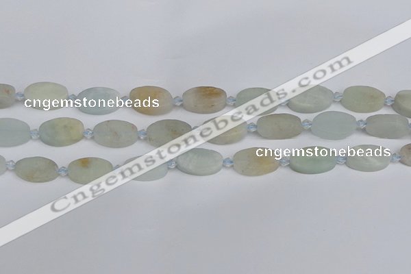 CAQ801 15.5 inches 10*16mm oval aquamarine gemstone beads