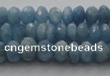 CAQ86 15.5 inches 4*7mm faceted rondelle AA grade aquamarine beads