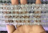 CAQ876 15.5 inches 8mm faceted round aquamarine gemstone beads