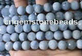 CAQ903 15.5 inches 10mm faceted round aquamarine beads