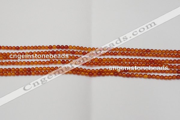 CAR110 15.5 inches 3mm round natural amber beads