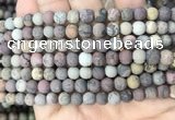 CAR371 15.5 inches 6mm round matte artistic jasper beads wholesale