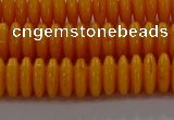 CAR409 15.5 inches 3*8mm rondelle synthetic amber beads wholesale