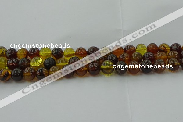 CAR504 15.5 inches 10mm - 11mm round natural amber beads wholesale