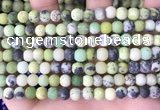 CAU478 15.5 inches 6mm round matte Australia chrysoprase beads