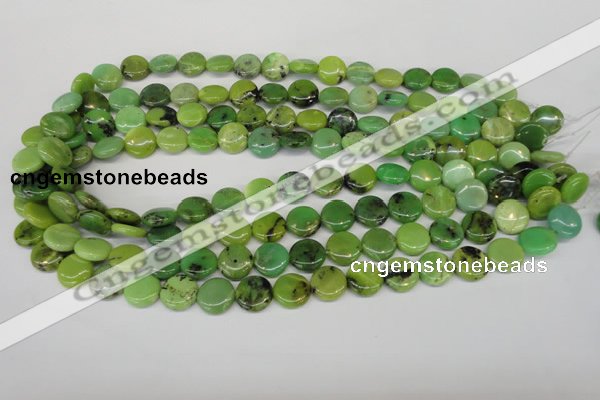 CAU54 15.5 inches 12mm flat round Australia chrysoprase beads wholesale