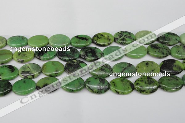 CAU67 15.5 inches 18*25mm oval Australia chrysoprase beads