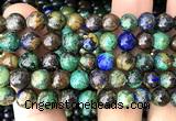 CAZ22 15 inches 8mm round azurite gemstone beads