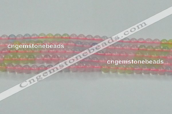 CBC420 15.5 inches 4mm round mixed chalcedony beads wholesale