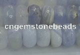 CBC466 15.5 inches 6*10mm faceted rondelle blue chalcedony beads