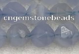 CBC741 15.5 inches 8mm faceted nuggets blue chalcedony beads