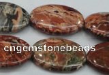 CBD04 15.5 inches 22*30mm oval brecciated jasper gemstone beads