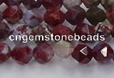 CBD383 15.5 inches 6mm faceted nuggets brecciated jasper beads