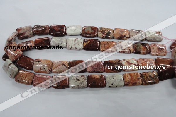 CBD56 15.5 inches 15*20mm rectangle brecciated jasper gemstone beads