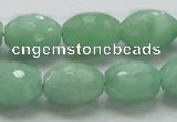 CBJ17 15.5 inches 13*18mm faceted rice jade beads wholesale