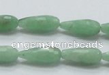 CBJ25 15.5 inches 8*20mm faceted teardrop jade beads wholesale