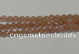 CBQ07 15.5 inches 4mm faceted round strawberry quartz beads