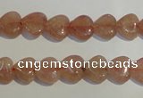 CBQ34 15.5 inches 10*10mm heart strawberry quartz beads wholesale