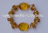CBR19 5pcs 7 inches imitation Swarovski crystal beads stretchy bracelet