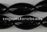 CBS204 15.5 inches 15*30mm rice blackstone beads wholesale