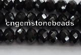 CBS515 15.5 inches 5*7mm faceted rondelle AA grade black spinel beads