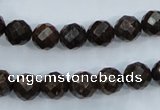 CBZ104 15.5 inches 8mm faceted round bronzite gemstone beads