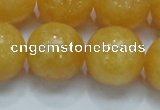 CCA08 15.5 inches 20mm round yellow calcite gemstone beads wholesale