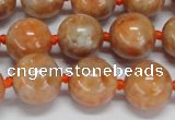 CCA454 15.5 inches 12mm round orange calcite gemstone beads