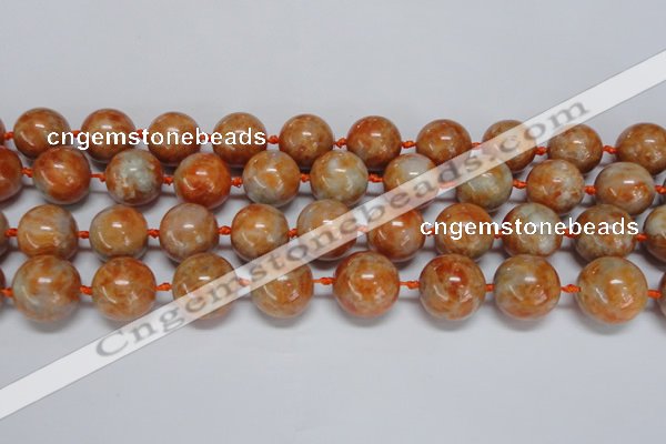 CCA456 15.5 inches 16mm round orange calcite gemstone beads