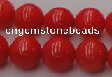 CCB127 15.5 inches 9mm round red coral beads strand wholesale