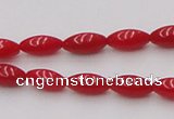 CCB132 15.5 inches 4*7mm rice red coral beads strand wholesale